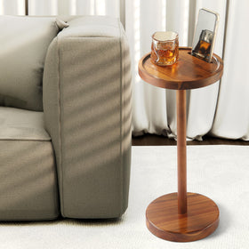 NAGAWOOD versatile round end table for living spaces and RVs.