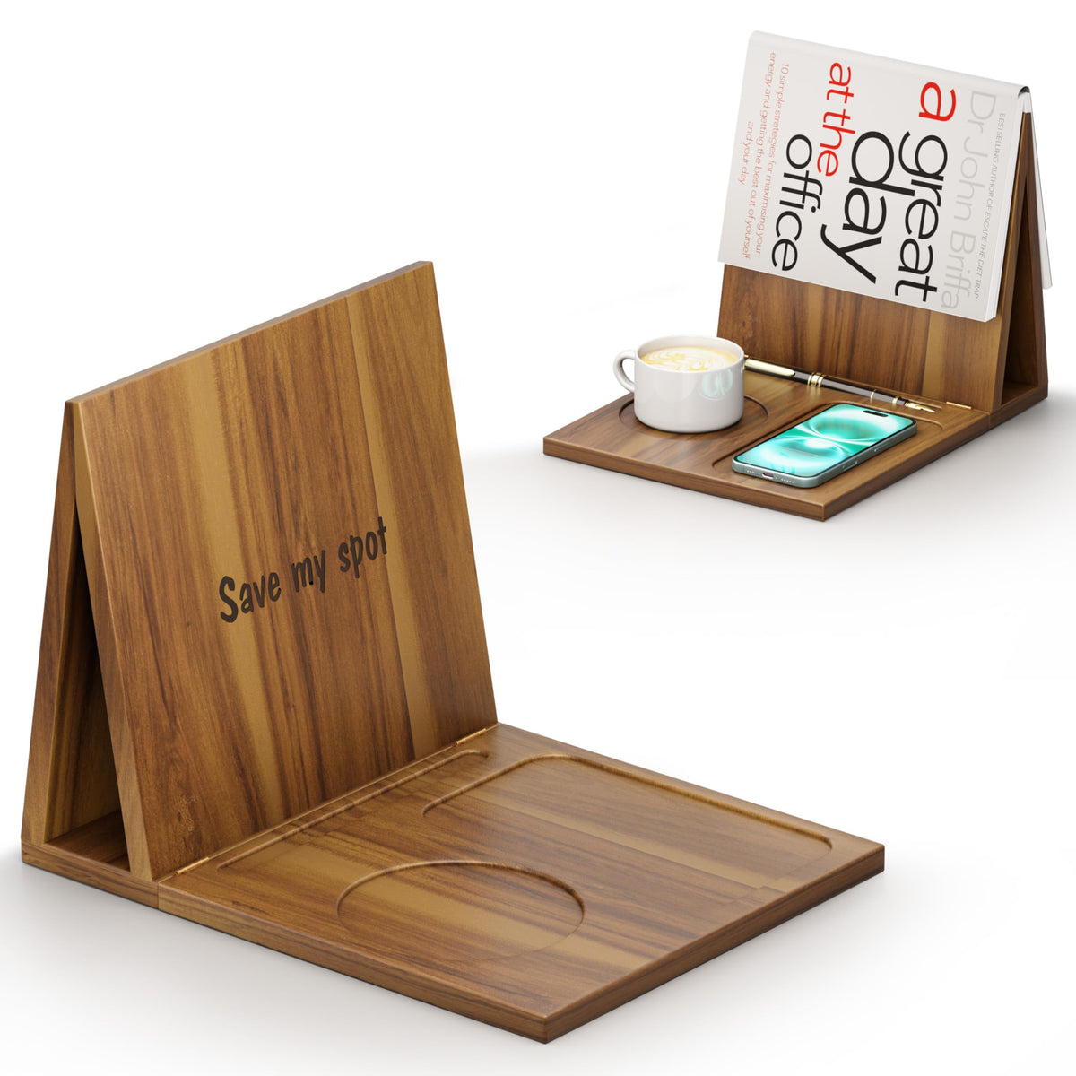 NAGAWOOD triangle book page holder with sturdy design for stable reading