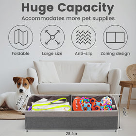 Nage-Bay foldable dog toy box saves space when not in use.