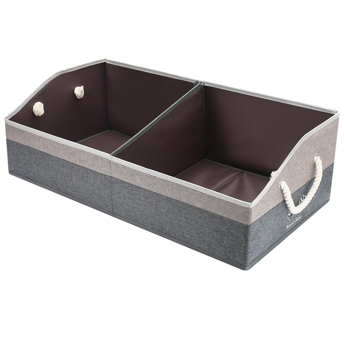 Nage-Bay large dog toy basket with handle keeps toys organized and accessible.