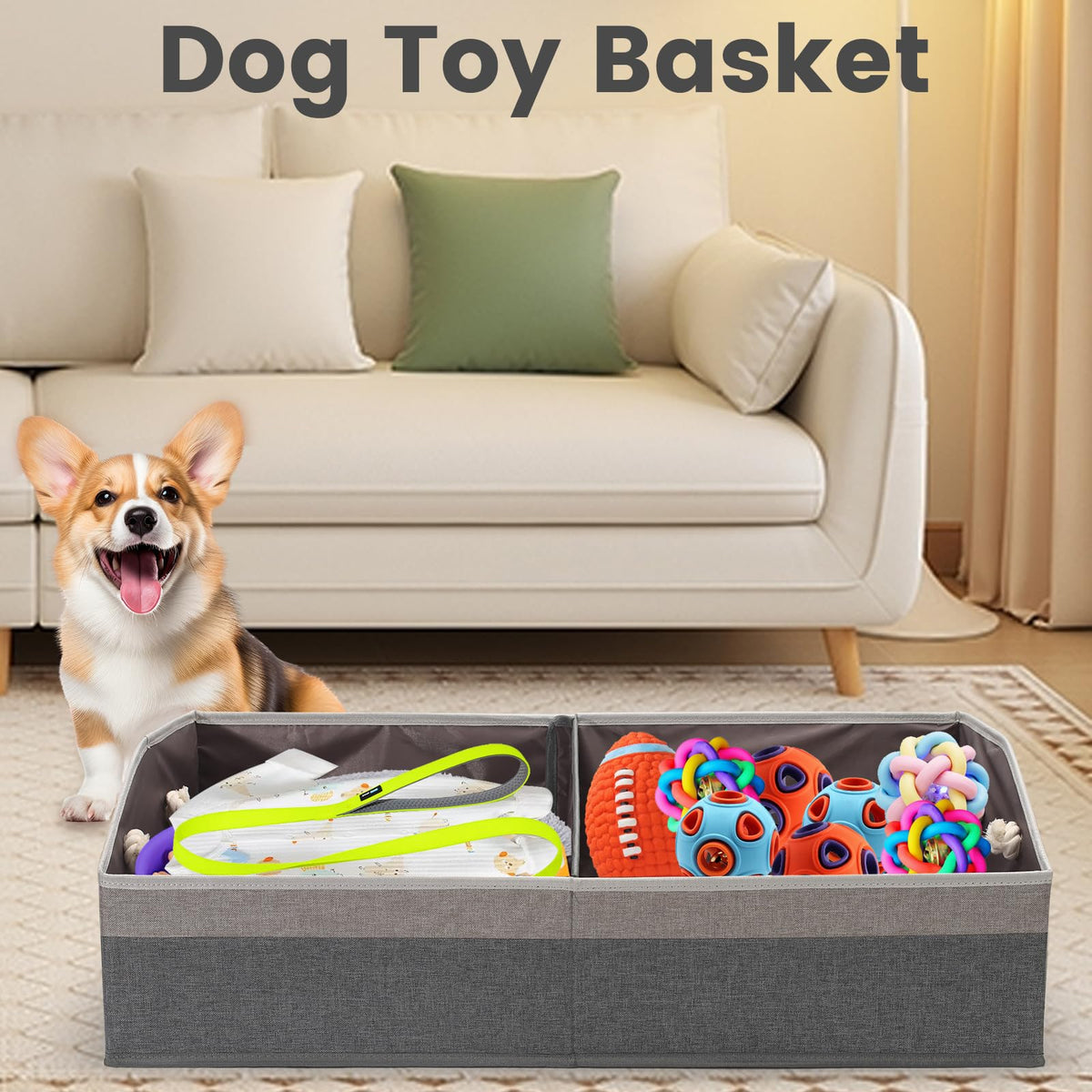 Nage-Bay double-compartment design helps sort pet supplies efficiently.