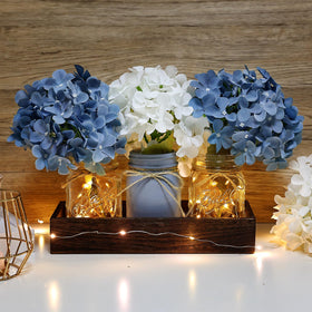Nagobi mason jar centerpiece on dining table suits farmhouse decor
