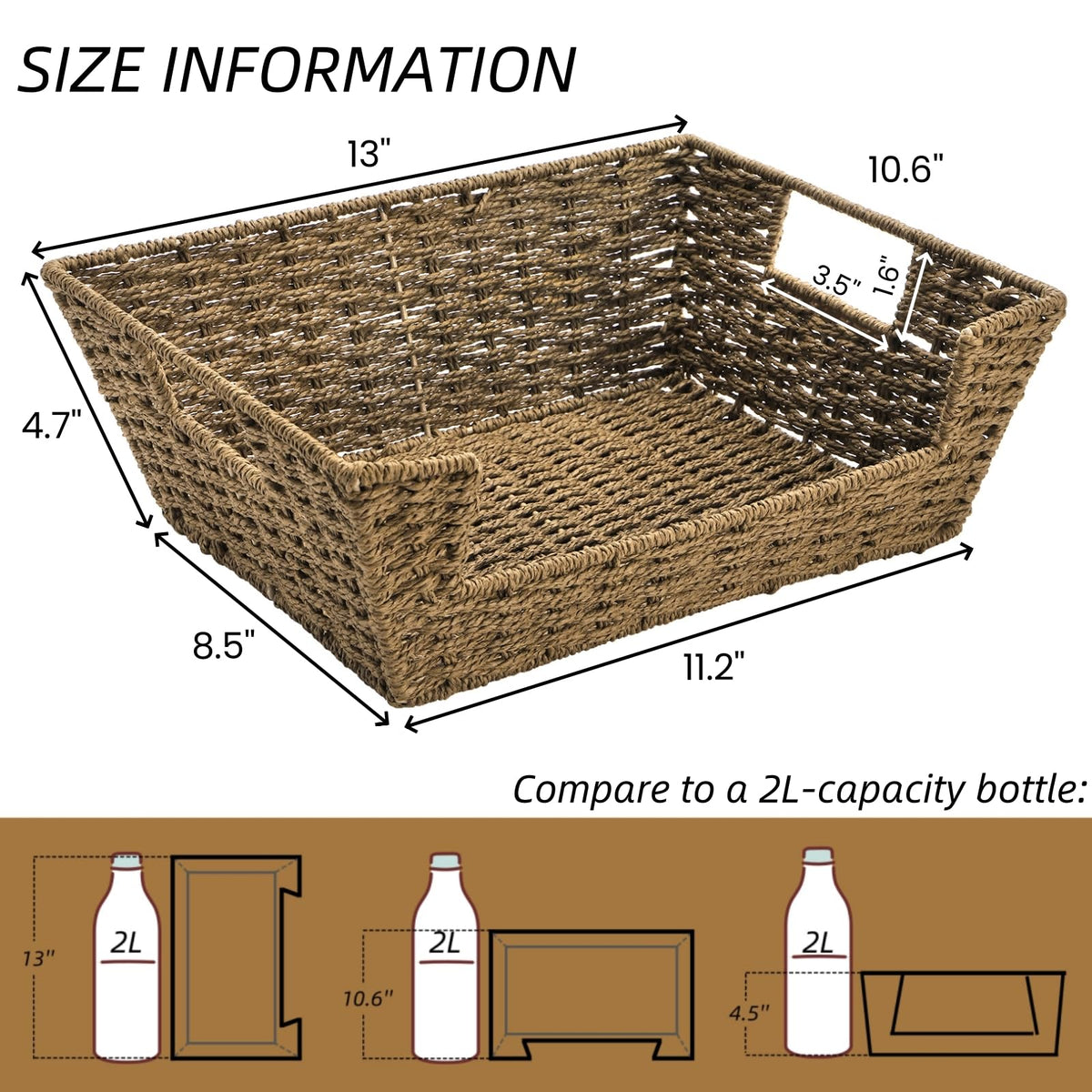 Nagpew basket with built in handles for simple carrying