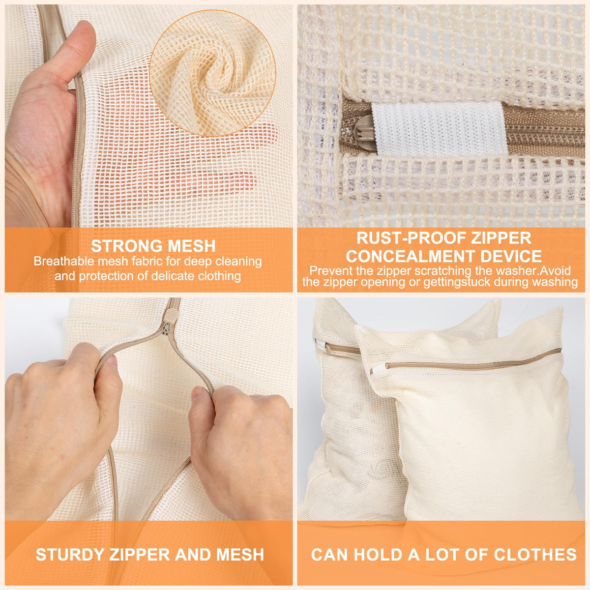 NAHADS versatile bags for washing and storing a range of items.