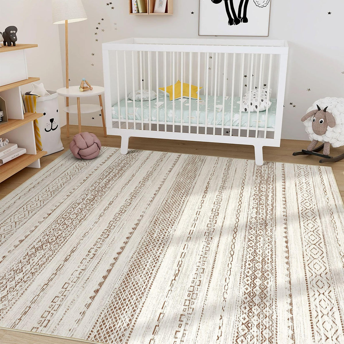 Nakagishi 5x7 rug is suitable for bedrooms, nurseries, and living rooms.
