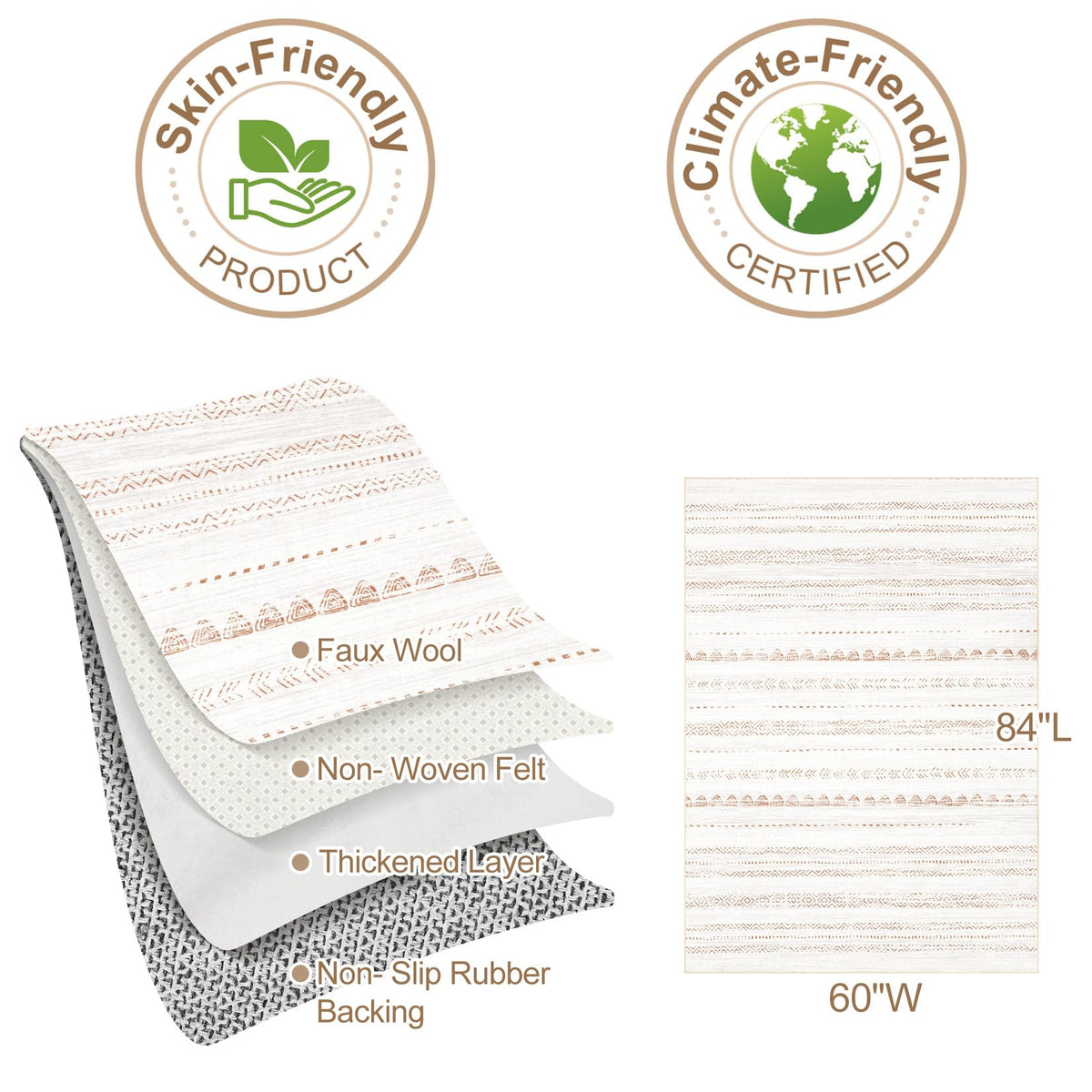 Nakagishi area rug handles daily life while resisting stains