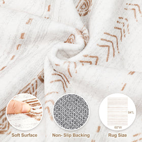 Nakagishi 5x7 Moroccan pattern closeup adds subtle decorative flair