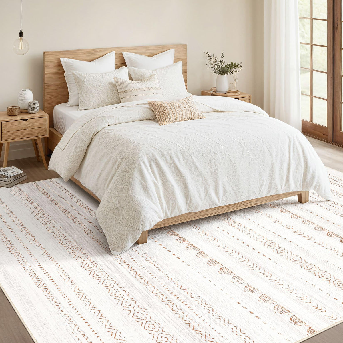 Nakagishi area rug in washer-friendly image for easy cold-water cleaning