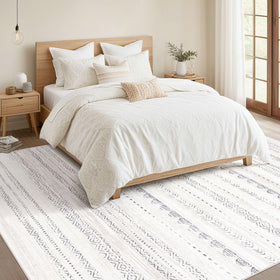 Nakagishi rug design brightens a living room, bedroom, or office