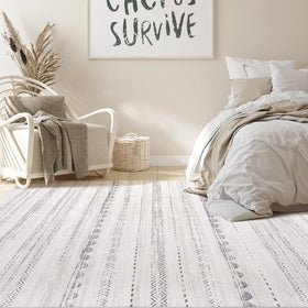 Nakagishi stain resistant polyester rug stays clean with quick wipeups