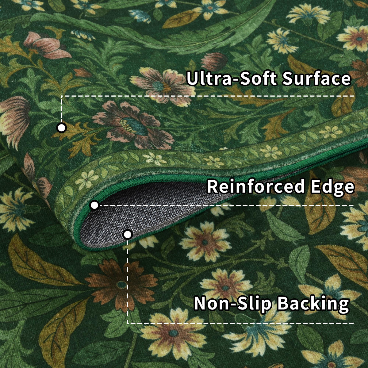 NakedCloud machine-washable rug simplifies spill cleanup and maintenance.