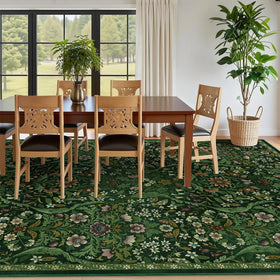 NakedCloud non-slip backing rug stays in place in high-traffic areas.