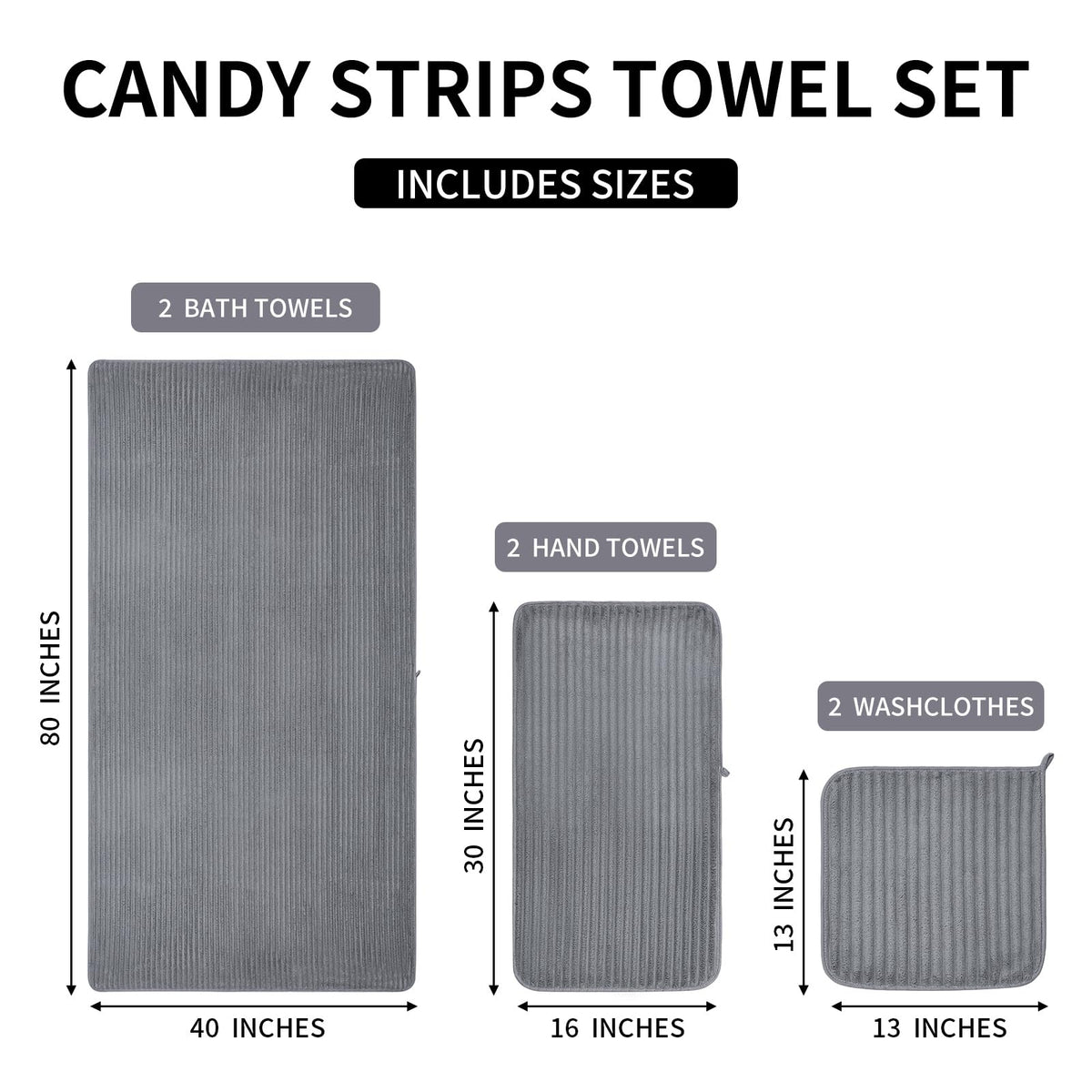 NALIVO 6-piece set suited for bathroom, spa, gym, hotel, and dorm.