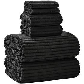NALIVO 6-piece extralarge bath towel set front view for full-body drying after shower.