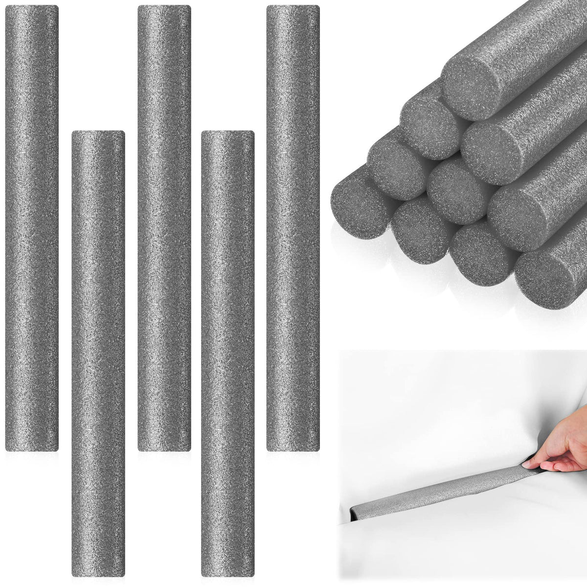 Namalu foam-stick insert demonstrates quick grip for a smooth sofa slipcover