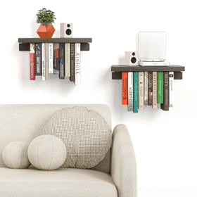 NANATI elastic-band support system provides stable, flexible shelf mounting.