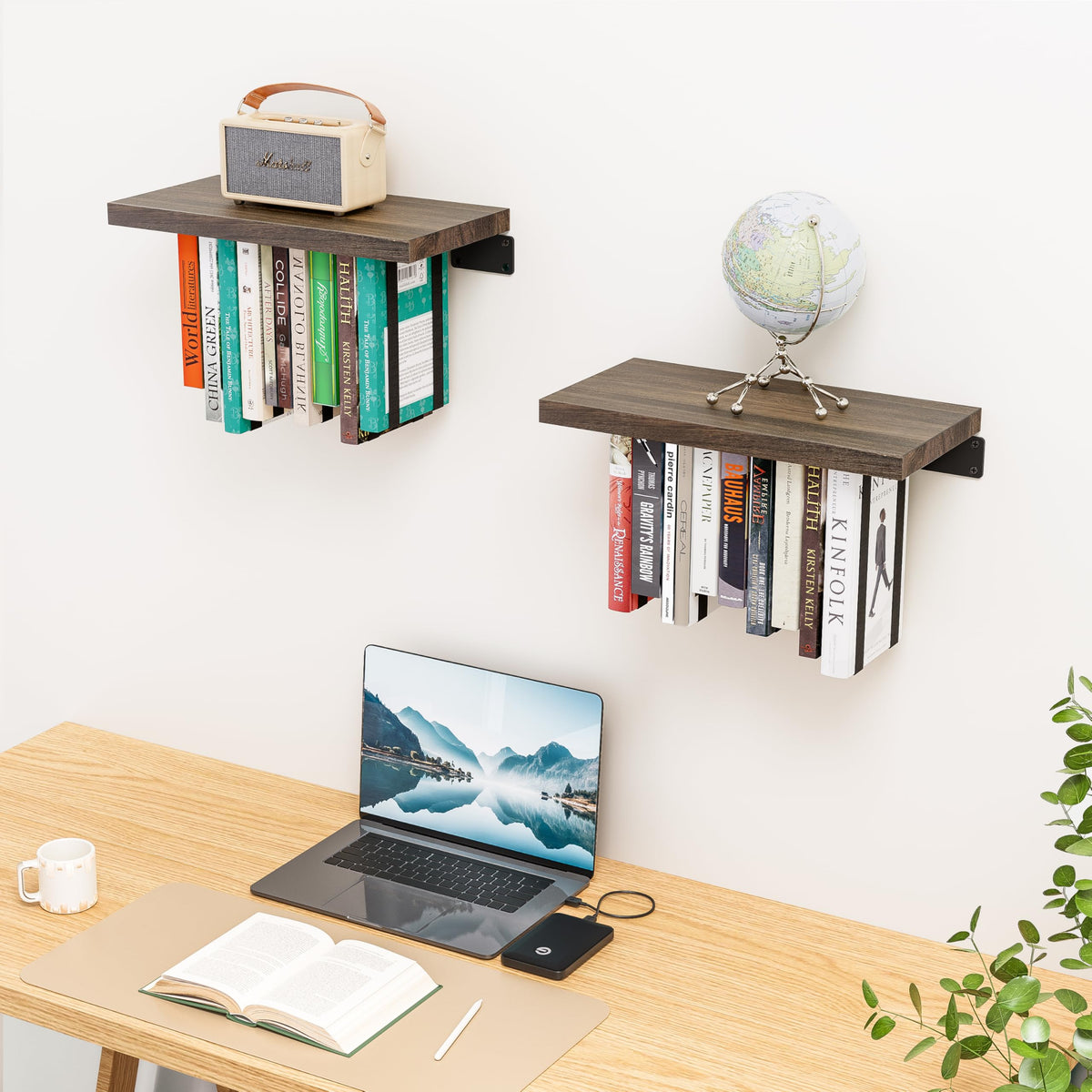 NANATI heavy-duty brackets ensure sturdy support for wall shelves.