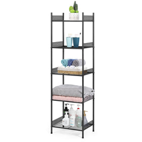Nandae 5-tier bathroom storage shelf front view for space-saving organization.