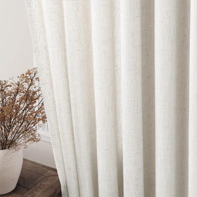 Nanspring back-tab curtains 102in side view showing versatile hanging options