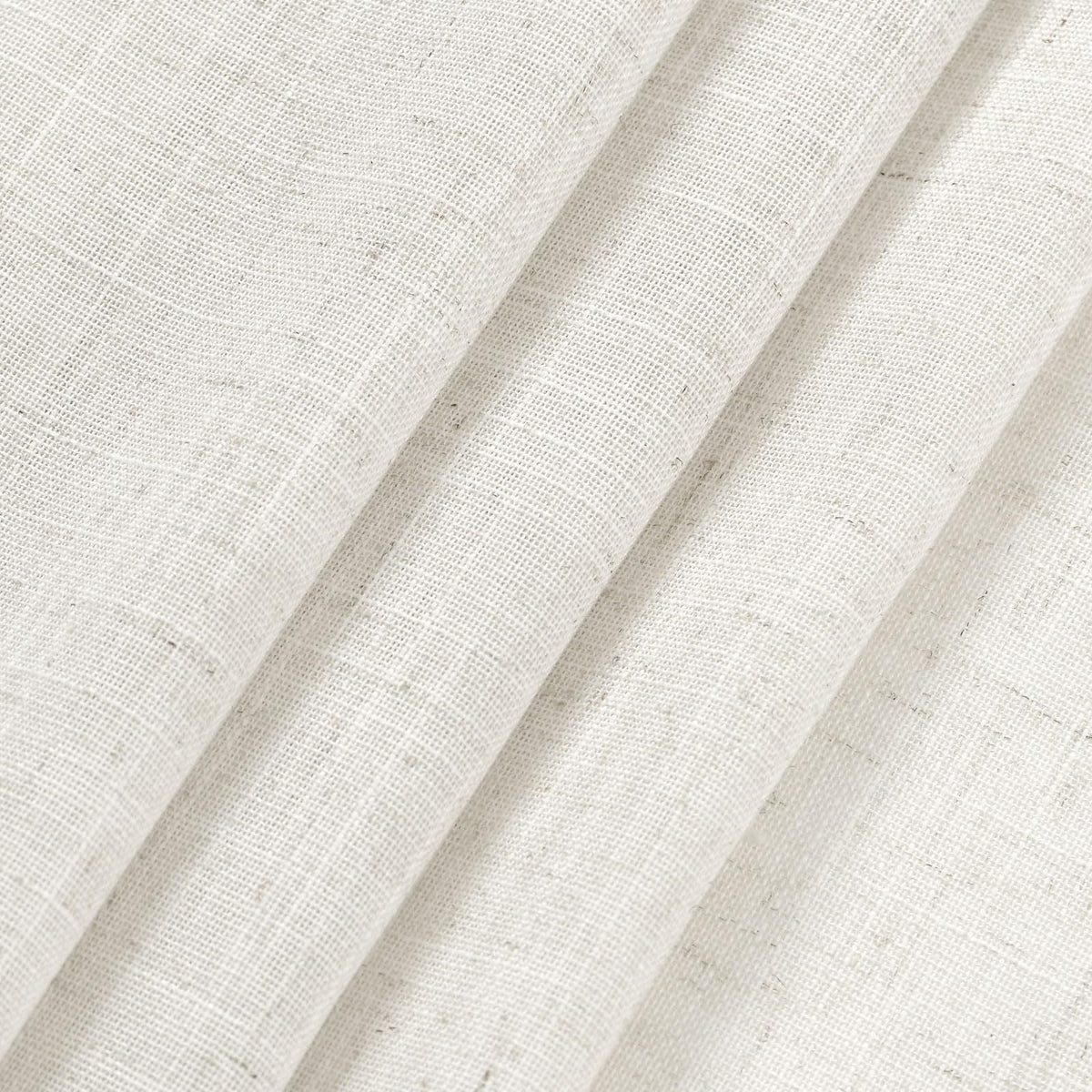 Nanspring beige white curtains blending with coastal or rustic home decor.