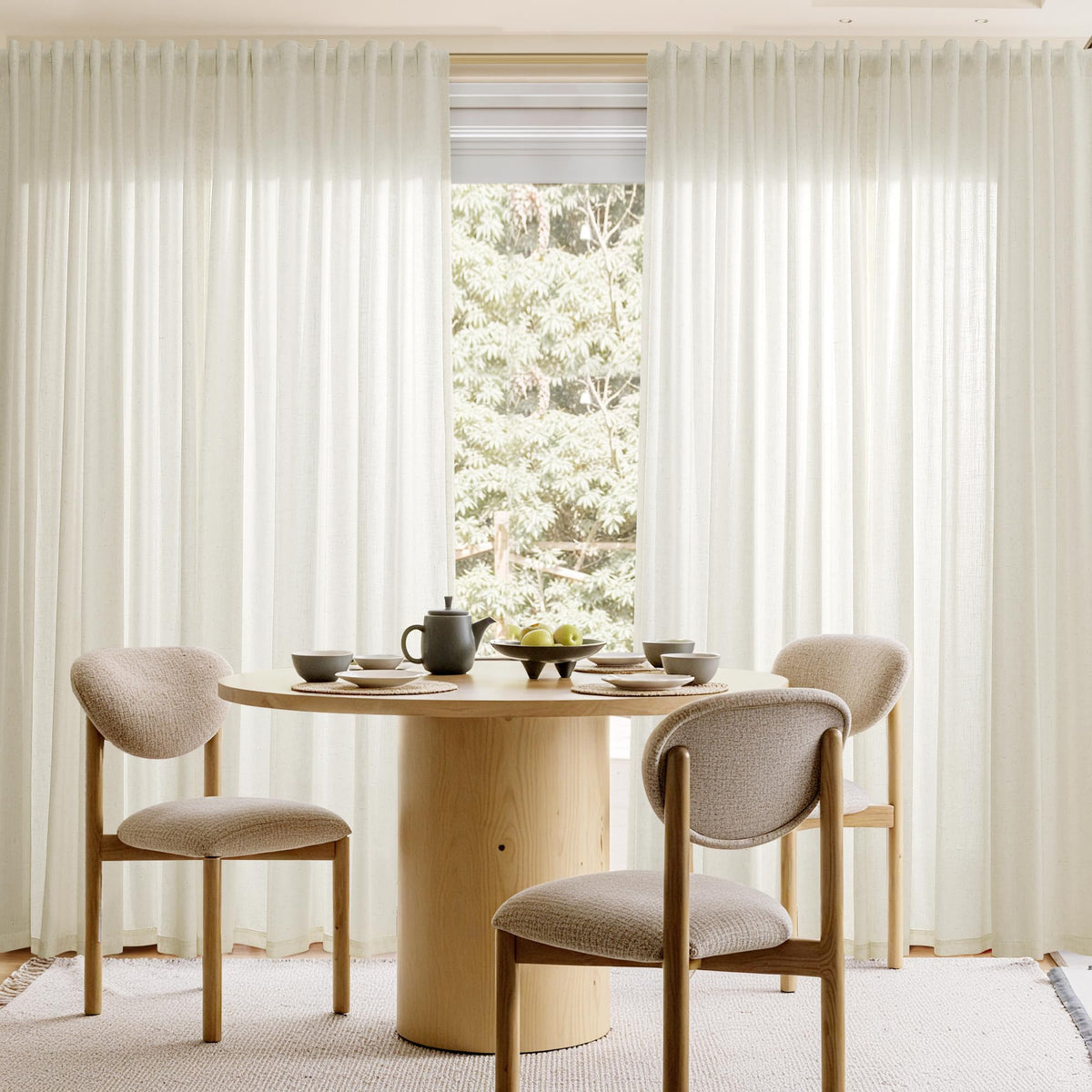Nanspring linen curtains are machine washable for easy care.