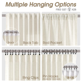 Nanspring linen curtains close-up texture showcases natural rustic charm.
