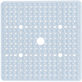 Naoloture shower mat with 27x27 clear surface and large suction cups for secure grip