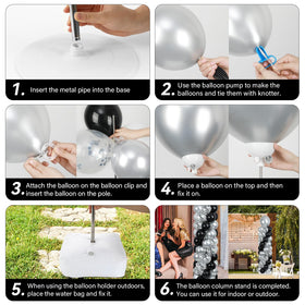 Naozinebi 10-inch metallic silver balloons for vibrant accents.