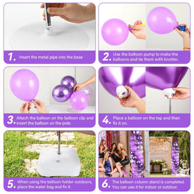 Naozinebi 12-inch transparent purple confetti balloons add sparkle and depth