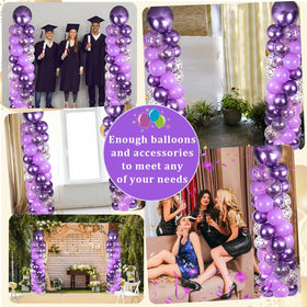 Naozinebi 18-inch metallic purple balloons create bold focal points