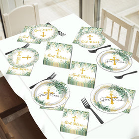 Naozinebi baptism party packaging highlights easy storage and quick setup.