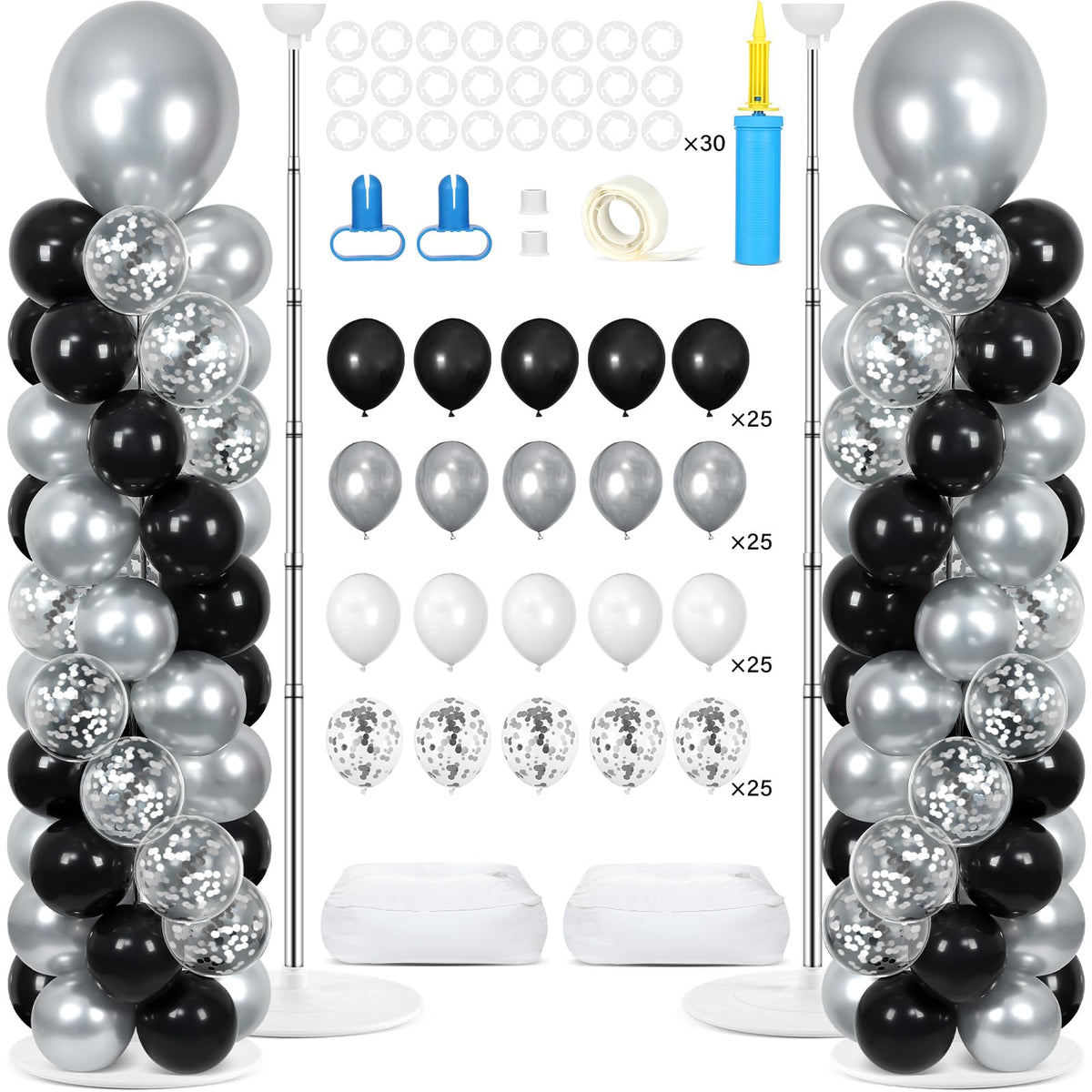 Naozinebi balloon column stand kit ready for versatile party decor.