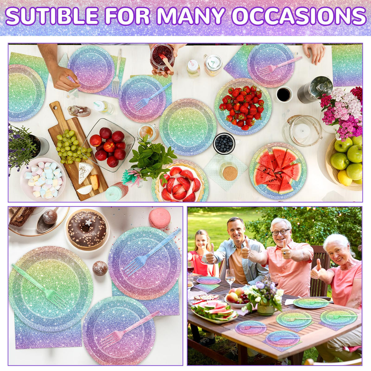 Naozinebi disposable dinnerware set saves time and cleanup