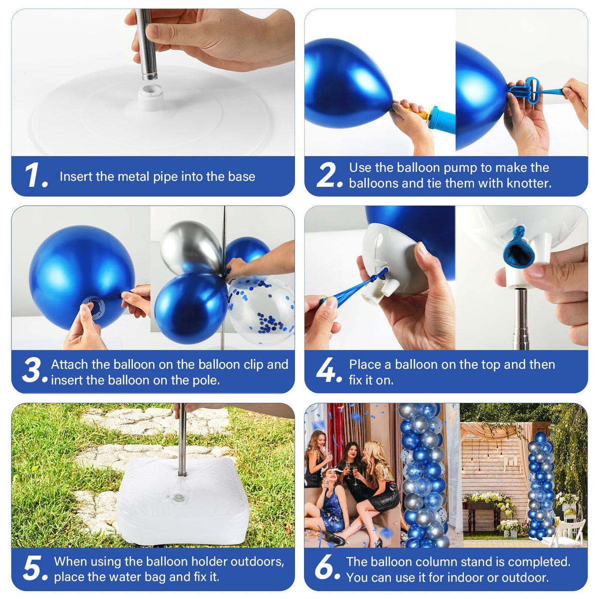 Naozinebi manual inflator pump speeds assembly and balloons preparation.