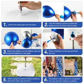 Naozinebi manual inflator pump speeds assembly and balloons preparation.