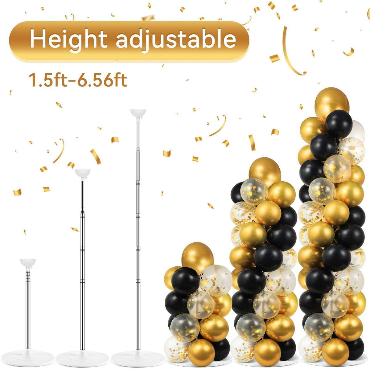 Naozinebi metal bases provide solid footing for floor-standing arches.