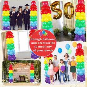 Naozinebi rainbow balloons 102-pack adds bright color to parties and celebrations.