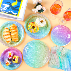 Naozinebi rainbow party decorations for indoor or outdoor celebrations