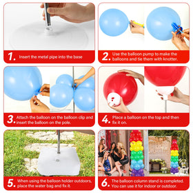 Naozinebi top balloon cup anchors balloons for a clean column or arch.