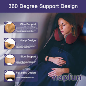 napfun ergonomic lobed design cradles neck and shoulders
