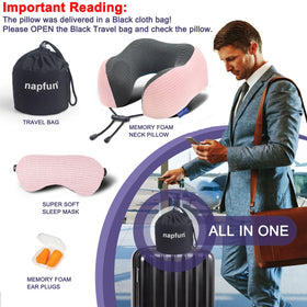 napfun luxury set travel essentials includes mask and earplugs for convenient sleep.