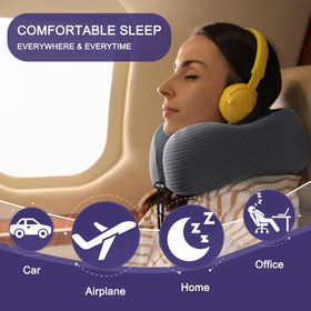 Napfun 5-second return memory foam maintains loft through long journeys.