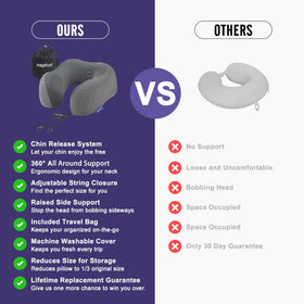 Napfun neck pillow adjustable drawstring lets you customize snugness for comfort.