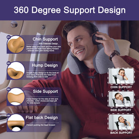 napfun memory foam closeup shows quick rebound texture for plush neck comfort.