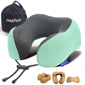 Napfun neck pillow memory foam close-up for premium travel comfort