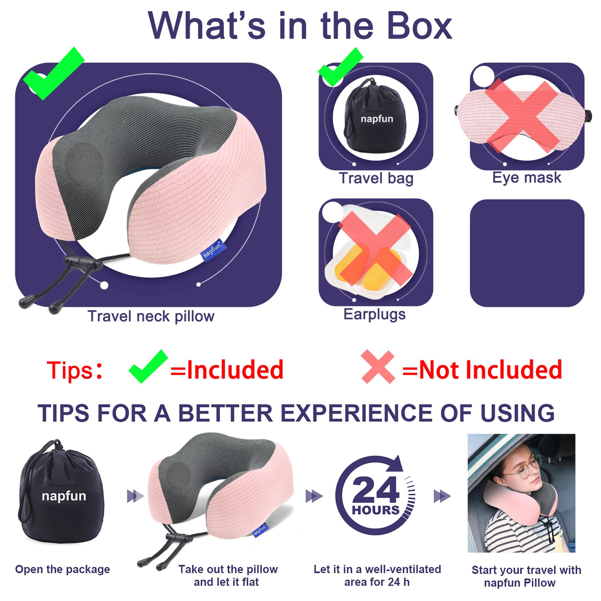 Napfun portable design fits easily in luggage for travel