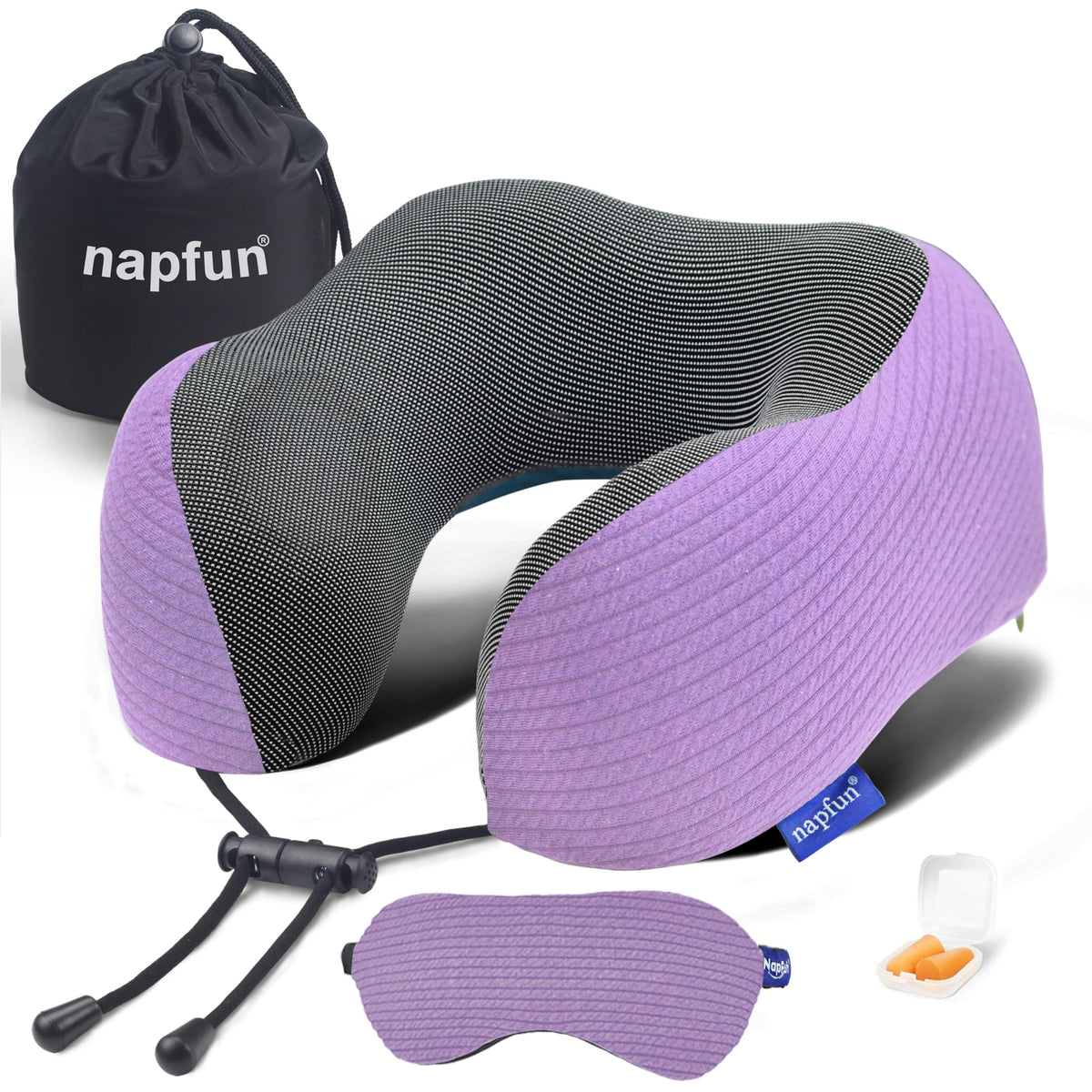 napfun travel neck pillow compact-pack for easy carry and on-the-go comfort