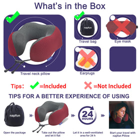napfun compact travel pillow shown in hand for portability