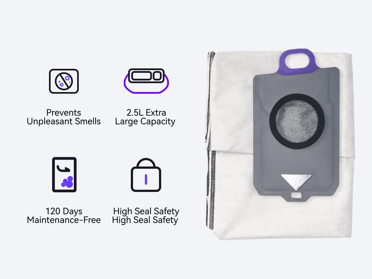 Narwal dust bag two-pack ready for quick replacement on Freo Z Ultra, Freo Z10, or Flow.