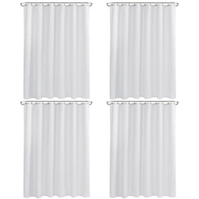 Nasitos fabric shower curtain liner pack white, lightweight and easy to install.